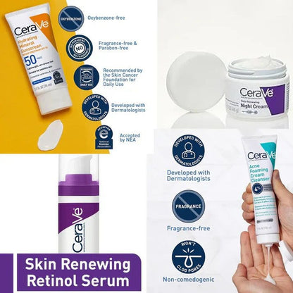 CeraVe 4-in-1 Skincare Kit | Cleanser, Serum & Cream