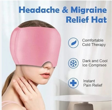 Reusable Gel Ice Cap – Hot & Cold Headache Relief Mask