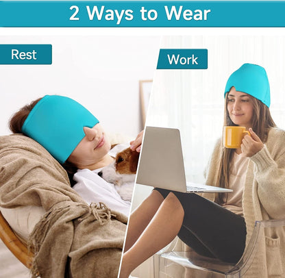 Reusable Gel Ice Cap – Hot & Cold Headache Relief Mask